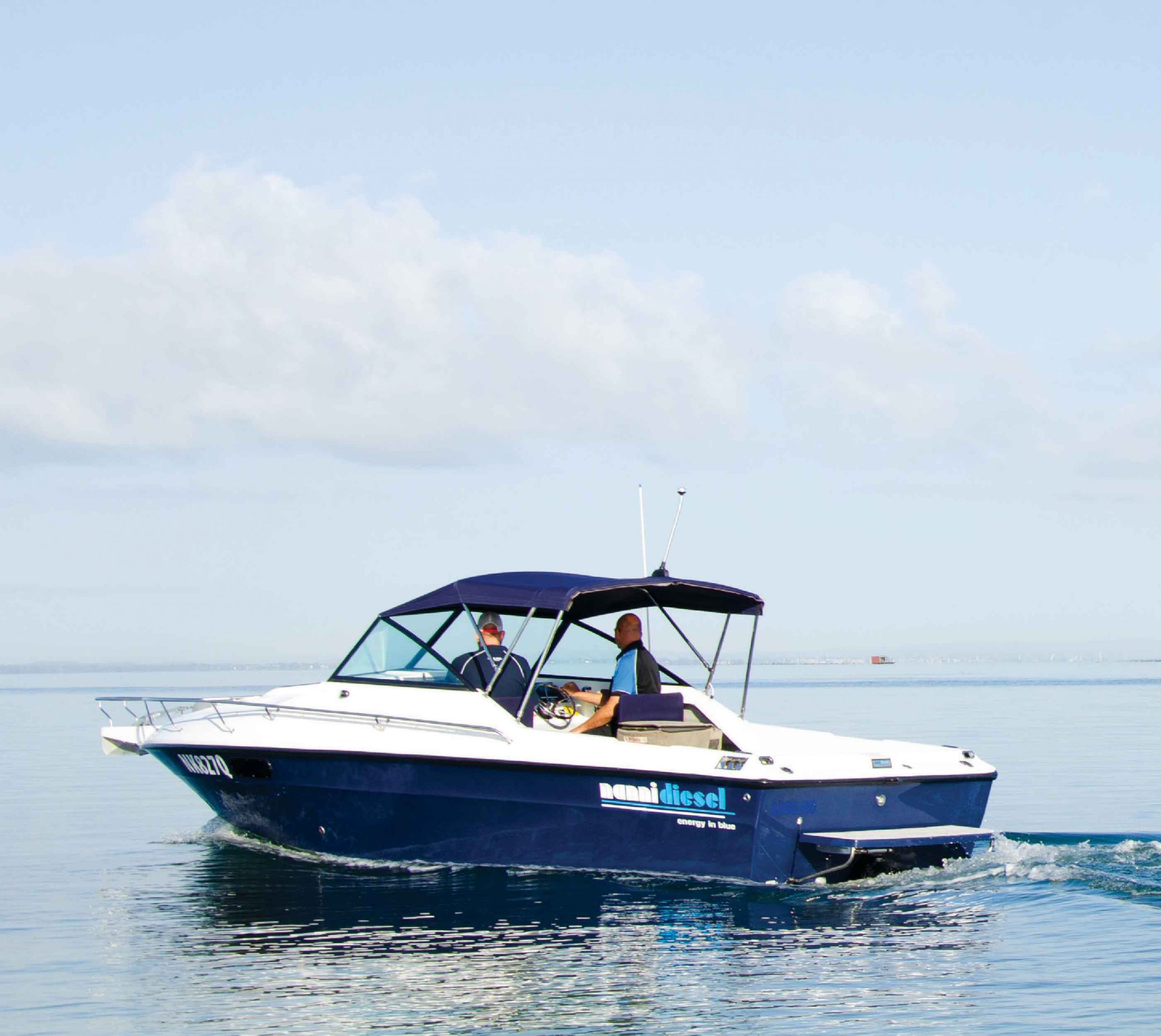 Mustang 2400 boat at sea